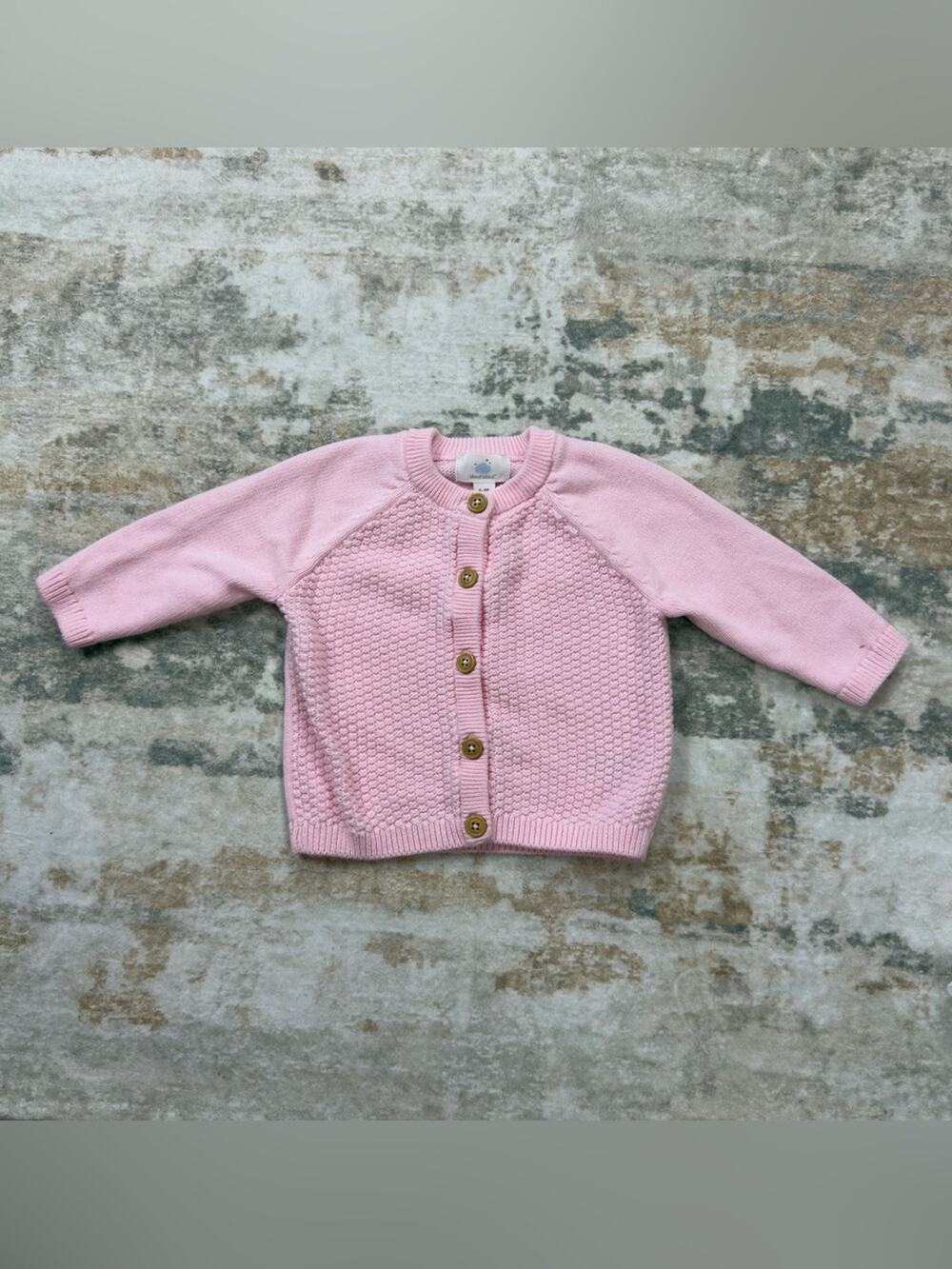Cloud Island Baby Girl Pink Cardigan Sweater 6-9 months